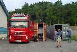 Packing in container